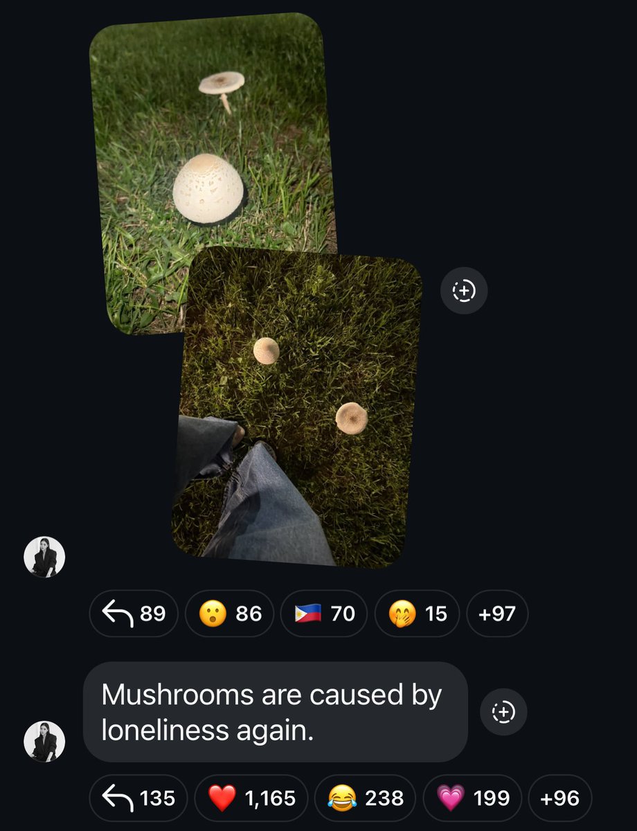 PORSCHE (@porcheblink) on Twitter photo Faye’s IG broadcast channel update
“Mushrooms have grown again out of loneliness.”
#FayePeraya <a href="/malisorn00/">Faye Malisorn</a> Faye’s IG broadcast channel update
“Mushrooms have grown again out of loneliness.”
#FayePeraya <a href="/malisorn00/">Faye Malisorn</a>