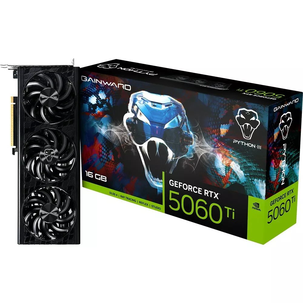 TopAchat's tweet photo. 🔥 #BackToGaming 
➡ Gainward RTX 5060 Ti Python III
🔥 465.29 € !

https://t.co/NbKtb8vxTa

➡ 16 Go de VRAM GDDR7 (28 Gbps)
➡ DLSS 4.0
➡ Mode 0 db https://t.co/DH44PJU9eu