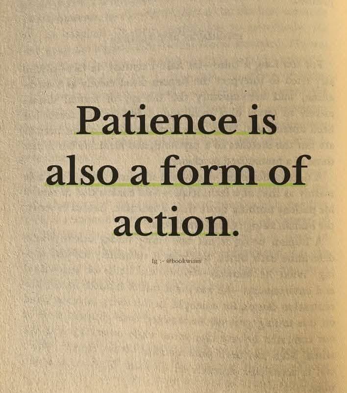 Patience..