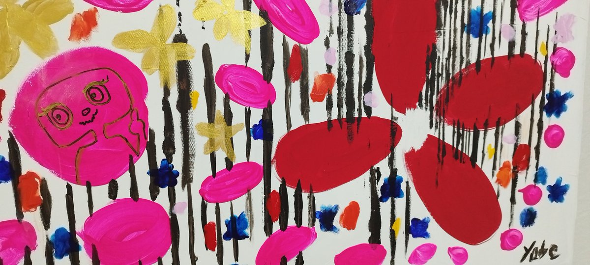 あしたは福岡へ行って展示作業をするよ！
金曜日、個展スタート１０時〜。トークショーイベントは１１時から。楽しみにしててくださいね❗️🌷

アートイベント大丸福岡
daimaru-fukuoka.jp/info/detail/?c…

鮎川陽子個展「宇宙人くんはじめまして！」
（花と宇宙人くん）