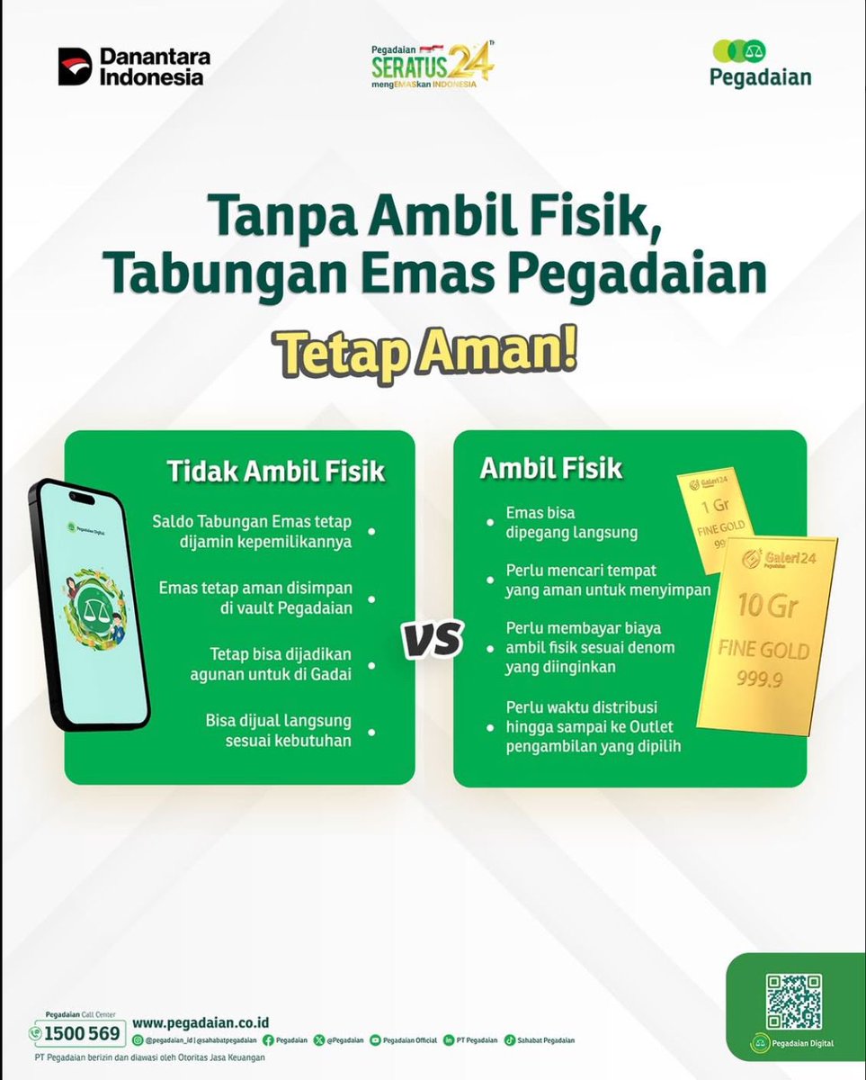 [JMUN 2025: Sponsor]

Tabungan Emas Pegadaian bikin #InvestasiEmas makin praktis dan nyaman ✨

Nggak perlu ambil fisik, saldo tetap aman, tersimpan di vault Pegadaian, dan bisa langsung digadaikan kapan pun dibutuhkan.

#MengEMASkanIndonesia #GerakinEmasmu