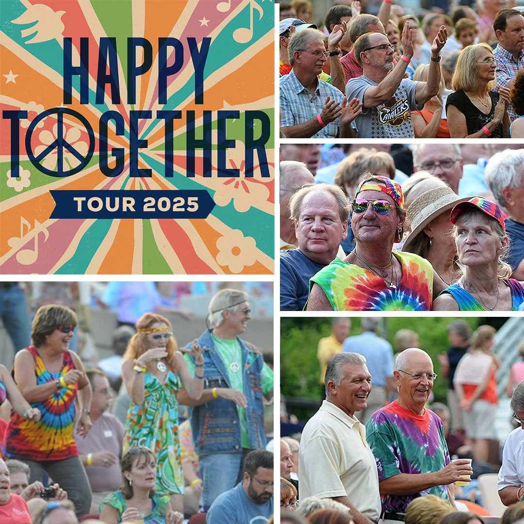 TOMORROW, Thursday, August 28th! ✌☮ Break out your tie-dye shirts, beads, and bell-bottom pants and join us for the @HappyTogetherTour at <a href="/FrazePavilion/">Fraze Pavilion</a>. Enjoy a beautiful evening of 60s &amp; 70s music from these legendary artists. Sing along to all the greatest hits from The
