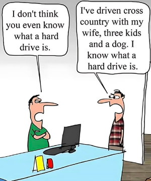 jamesvgingerich's tweet image. #Technology #Humour. Do you know what a hard drive is?