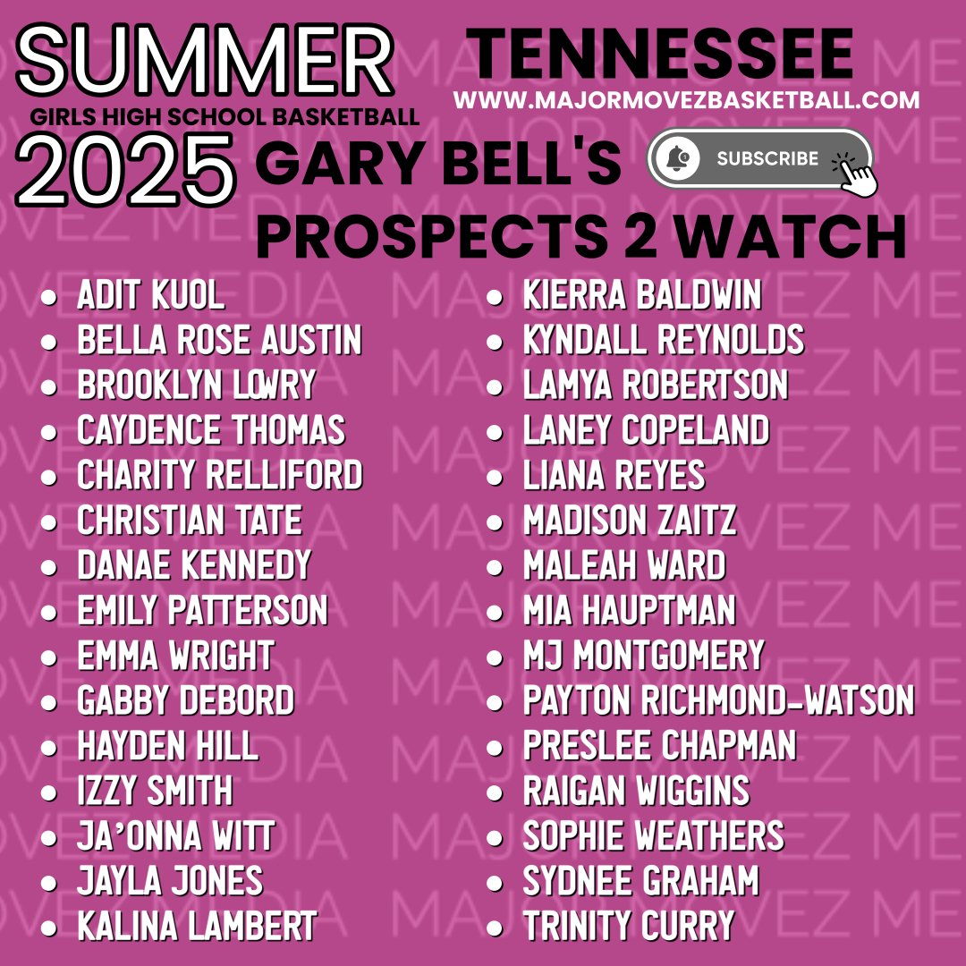 Major Movez Basketball Review #MMBR (@mmbr_coachgbell) on Twitter photo #MMBR Tennessee Girls | Prospects 2 Watch
<a href="/MajorMovezMedia/">Major Movez Media</a> <a href="/DanaeKennedy15/">Danae Kennedy c/o 2🏀27</a> <a href="/mia_hauptman/">Mia Hauptman</a> <a href="/KynReynolds_30/">Kyndall Reynolds</a> <a href="/brooklynmlowry/">brooklyn lowry</a> <a href="/caydence_thomas/">Caydence Thomas</a> <a href="/ihoop_lamya/">Lamya Robertson</a> <a href="/laneycopeland12/">Laney Copeland 2027</a>
<a href="/gabbydebord/">Gabby DeBord</a> <a href="/sydthekidd41/">Sydnee Graham</a> <a href="/AditKuol30/">Adit Kuol</a> <a href="/KierraBaldwin/">Kierra Baldwin</a> <a href="/raigannn/">raigan wiggins</a> <a href="/Liana_Reyes2027/">Liana Reyes</a> <a href="/WittJaonna/">JaOnna Witt</a> <a href="/TrinityCurry22/">Trinity Curry</a> #MMBR Tennessee Girls | Prospects 2 Watch
<a href="/MajorMovezMedia/">Major Movez Media</a> <a href="/DanaeKennedy15/">Danae Kennedy c/o 2🏀27</a> <a href="/mia_hauptman/">Mia Hauptman</a> <a href="/KynReynolds_30/">Kyndall Reynolds</a> <a href="/brooklynmlowry/">brooklyn lowry</a> <a href="/caydence_thomas/">Caydence Thomas</a> <a href="/ihoop_lamya/">Lamya Robertson</a> <a href="/laneycopeland12/">Laney Copeland 2027</a>
<a href="/gabbydebord/">Gabby DeBord</a> <a href="/sydthekidd41/">Sydnee Graham</a> <a href="/AditKuol30/">Adit Kuol</a> <a href="/KierraBaldwin/">Kierra Baldwin</a> <a href="/raigannn/">raigan wiggins</a> <a href="/Liana_Reyes2027/">Liana Reyes</a> <a href="/WittJaonna/">JaOnna Witt</a> <a href="/TrinityCurry22/">Trinity Curry</a>