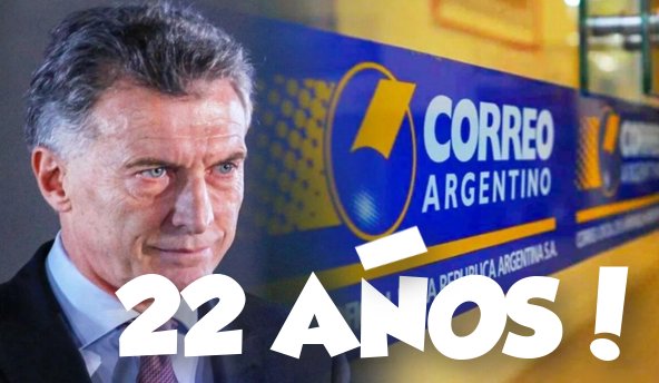 🎂 FELIZ CUMPLEAÑOS!
La causa Correo Argentino cumple 22 años !
#MacriElMafia