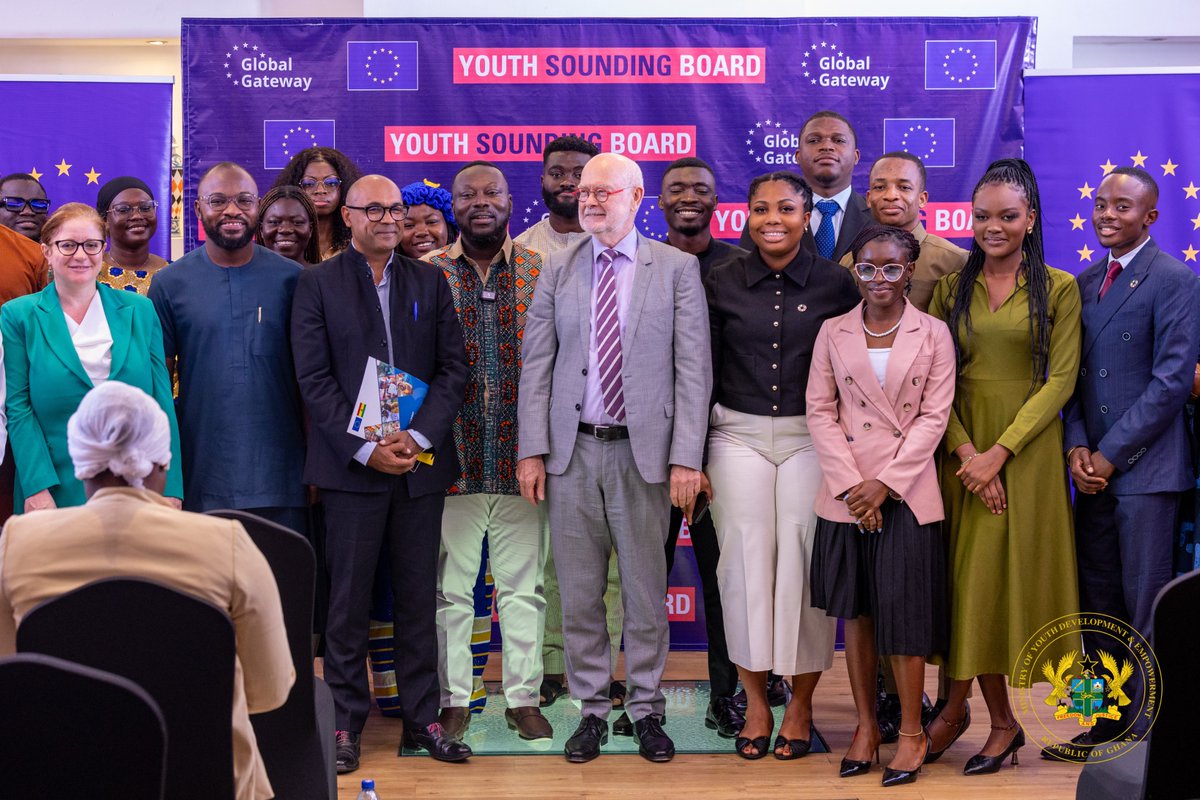 georgeoaddo's tweet image. Yesterday, I had the honor of speaking at the inauguration of the Youth Sounding Board Ghana. This initiative is a collaboration between the European Union and the Government of the Netherlands, providing a formal platform for young Ghanaians to engage directly with policymakers…