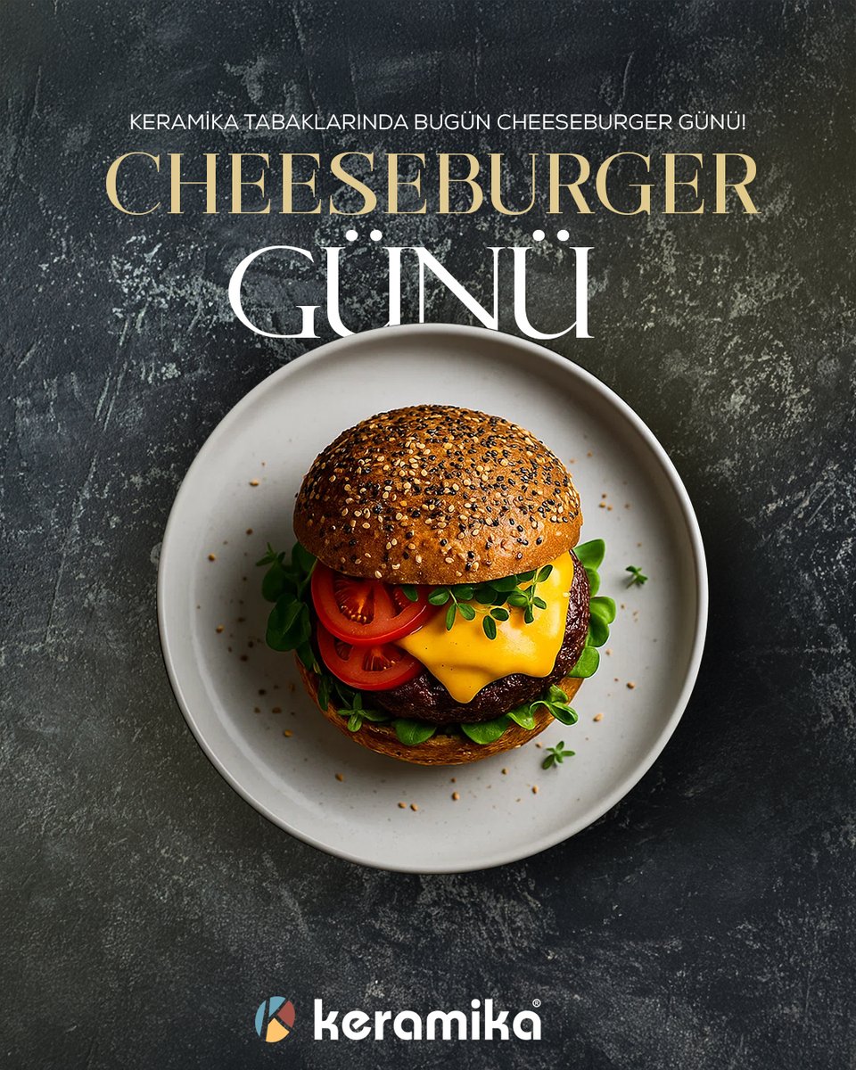 🍔 Lezzeti taçlandıran cheeseburgerler, Keramika’nın şık tabaklarında çok daha özel…

#CheeseburgerDay #Keramika