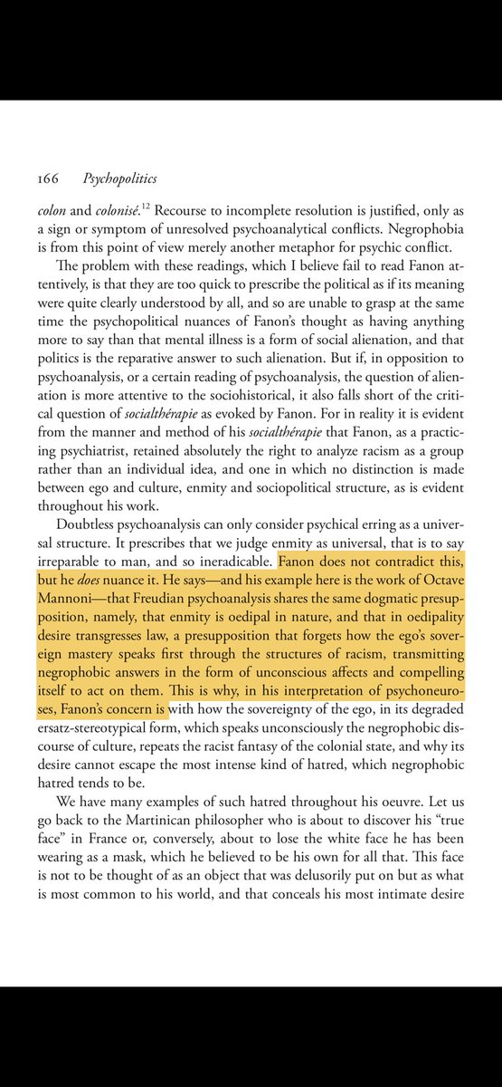 Marriott (2018) on what is taken by critics to be Fanon’s confusion of reality and fantasy in his concept of phantasmes réel (Pn; 1952), or, real fantasy.