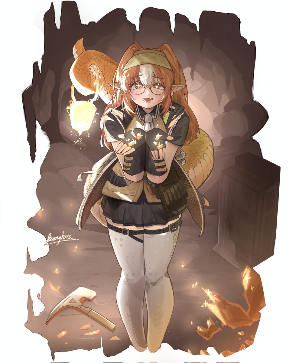 Commission work for <a href="/ChloeEvesVA/">Chloe Eves</a> as the Voice Actor of Wulfenite (Arknights).

Thank you so much♥️

#Arknights #Wulfenite #明日方舟 #アークナイツ