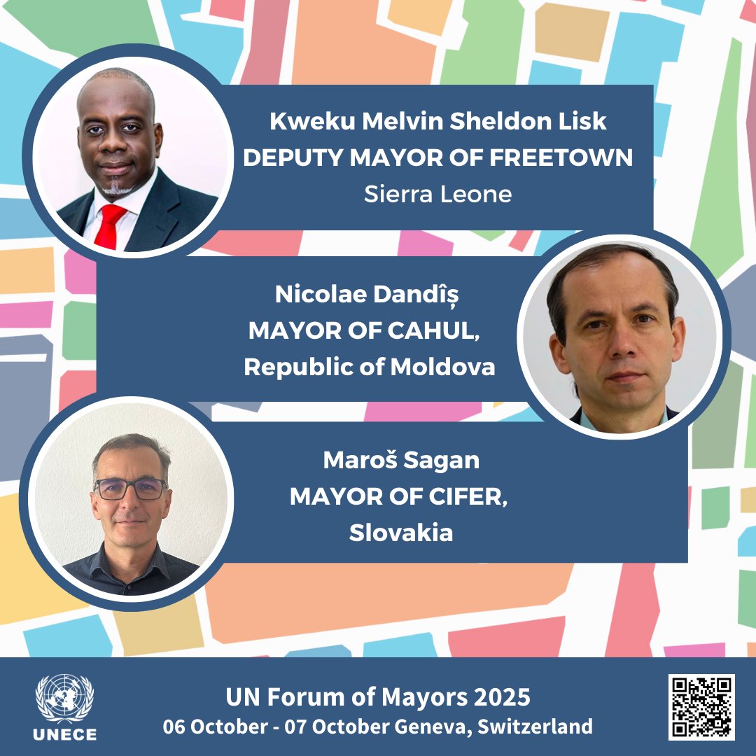 🌍 Exciting news! The 5th UN Forum of Mayors: “Cities Shaping the Future” is coming to Geneva on 6–7 Oct 2025.

🔗 land.unece.org/forumofmayors/

#UNForumOfMayors #UrbanLeadership #LocalAction #Geneva2025 #SDGs