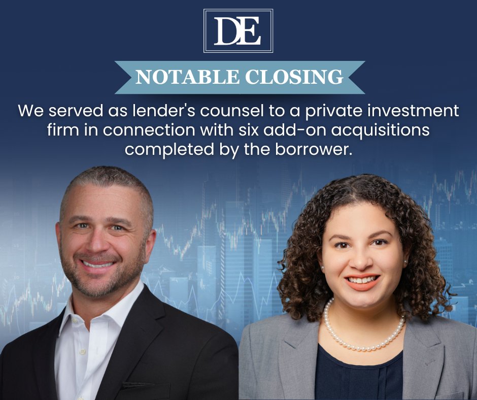 We served as lender’s counsel to a New York–based private investment firm in connection with six add-on acquisitions completed by the borrower within a four-month period under a delayed draw term loan facility. The borrower, a multistate residential home services company,