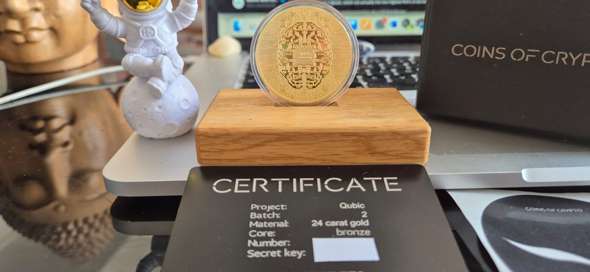A big shout out to <a href="/_CoinsOfCrypto_/">COINS</a> , I'm very happy to have received my limited edition $QUBIC coin. I can safely say that the quality of the product all round from the packaging to the certificate is exceptional. A shout out to all the Qubicians out there as well, it is a