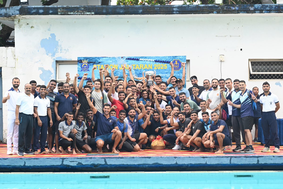 'Where Victory is a Habit’

#SwordArm

#JalTaran 🏊‍♀️🌊2025 Champions 

<a href="/indiannavy/">SpokespersonNavy</a>
<a href="/IN_WNC/">Western Naval Command</a>
<a href="/DefPROMumbai/">PRO Defence Mumbai</a>