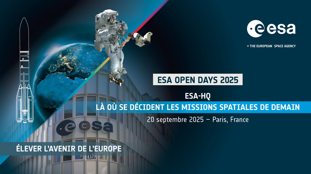 ESA_fr's tweet photo. 📆 À vos agendas ! L’équipe @esa_fr est heureuse de vous inviter à une journée Portes Ouvertes le 20 septembre au siège de l’ESA situé à Paris ! 
Ouverture des inscriptions le 1er septembre, restez à l’écoute pour ne pas la rater et en savoir plus sur le programme… 
https://t.co/qwNn8DT7RO #ESAOpenDays