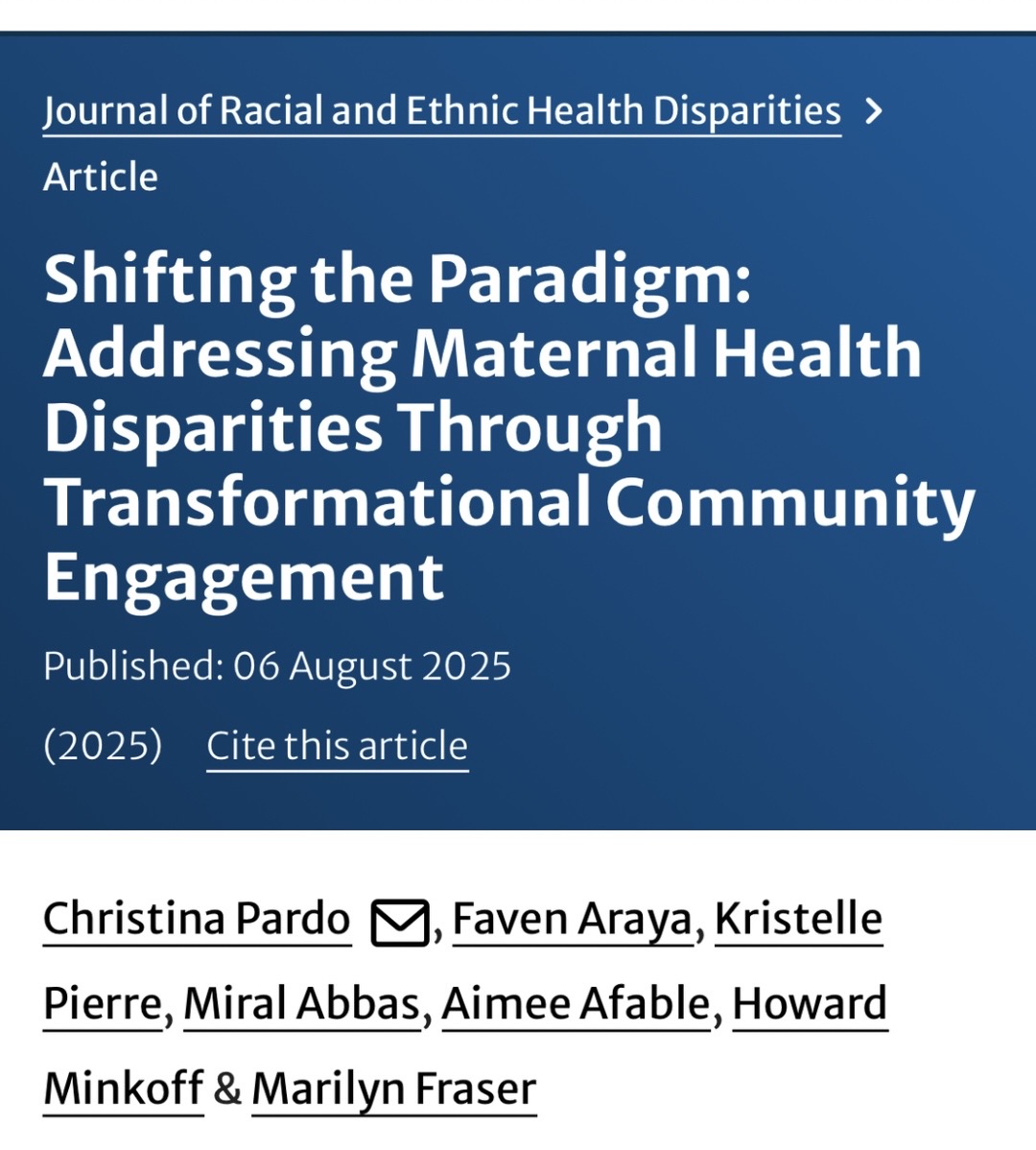 In a recent publication, Dr. Christina Pardo highlights the urgent need for community-driven solutions to address maternal health disparities. Discover how their innovative, community-centered approach in Brooklyn is making a difference—read more at the link in our bio. #obgyn