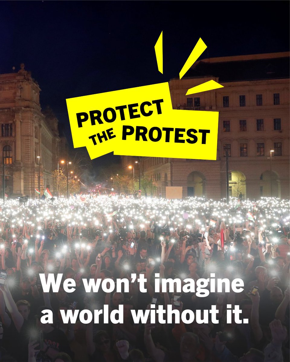 Your voice matters. You have the right to say what you think, share information and demand a better world. You also have the right to agree or disagree with those in power, and to express these opinions in peaceful protests.

Today, and every day, we must #ProtectTheProtest ✊