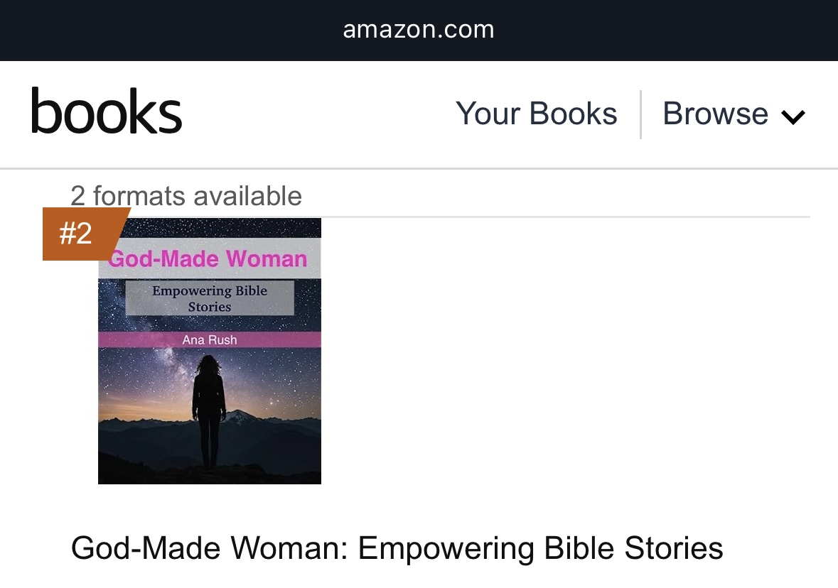 I am overjoyed to see that my book is already climbing rankings in Amazon. 
Pre-order is available. Release date is Sept. 7. 

I wanted for my first book to be about women’s empowerment through the Word of God. My second personal project is a religious series for young girls.