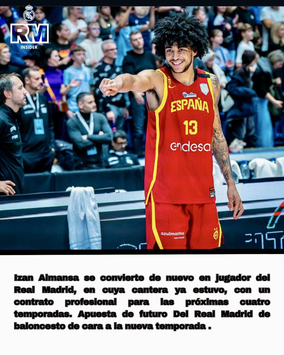 🚨 ALMANSA VUELVE AL REAL MADRID 🏀🤍💜

🔄 Vuelve a la que fue se casa tras su aventura por la NCAA de EEUU 

⭐️ Jugador importante para la rotación de Scariolo 

#WelcomeAlmansa #RealMadridbasket