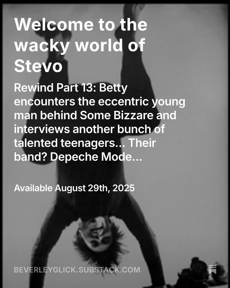 A teaser for you in anticipation of my Substack post on Friday - yet more radical teenagers changing the world with their electronic pop sensibilities! Subscribe at beverleyglick.substack.com
