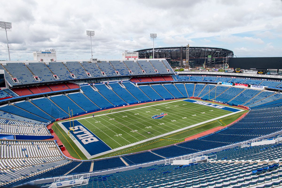 RITtigers's tweet photo. Tigers are headed to Bills country – let’s go Buffalo! @RIT_ArtDesign Big Shot is illuminating @BuffaloBills @HighmarkStadm, documenting the iconic location with a uniquely RIT tradition. We BILLieve you won’t want to miss this! https://t.co/qVwntEiKu9 https://t.co/4nztcK6iz6