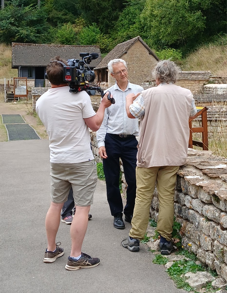 This morning we welcomed a team from PBS who are producing a documentary about 5th century Roman occupation in Britain. Naturally, they wanted to hear directly from Martin Papworth about his remarkable discovery #Discovery #Archaeology #RomanBritain #Mosaics