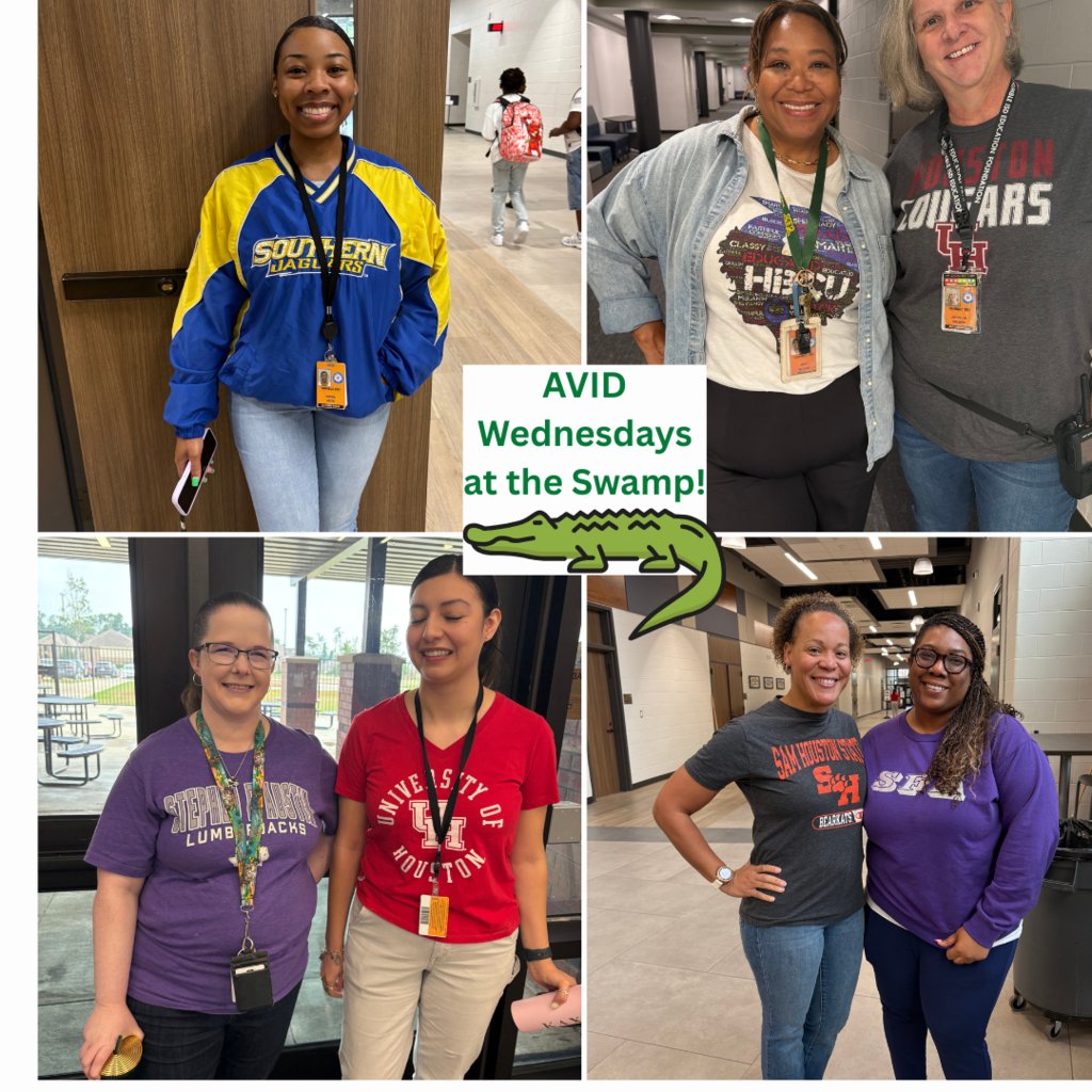 HumbleISD_ARMS's tweet image. At the SWAMP, we proudly support @ARMS_AVID!  Every Wednesday, we wear our career, college &amp;amp; military readiness shirts and gear. #AVIDatTheSwamp #CCMR  @HumbleISD