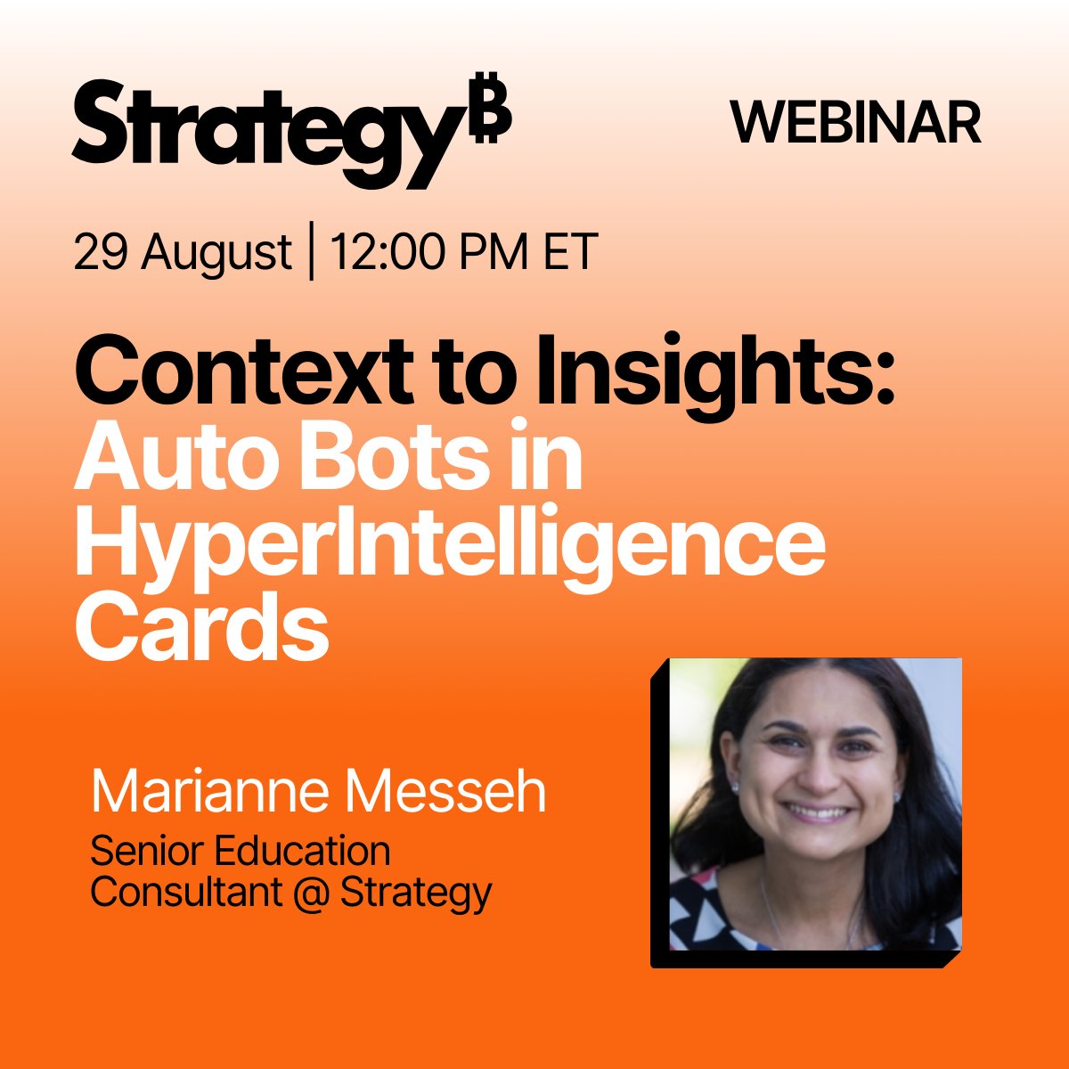 MicroStrategy's tweet image. 💡 Drowning in dashboards? There’s a faster way.
Join our free webinar on HyperIntelligence + Auto Bots to learn how to access insights instantly—right where you work.
📅 Aug 29 | 12 PM ET
👉 Register: ow.ly/Yu7y50WMrV8
#AI #StrategySoftware #HyperIntelligence #Data…