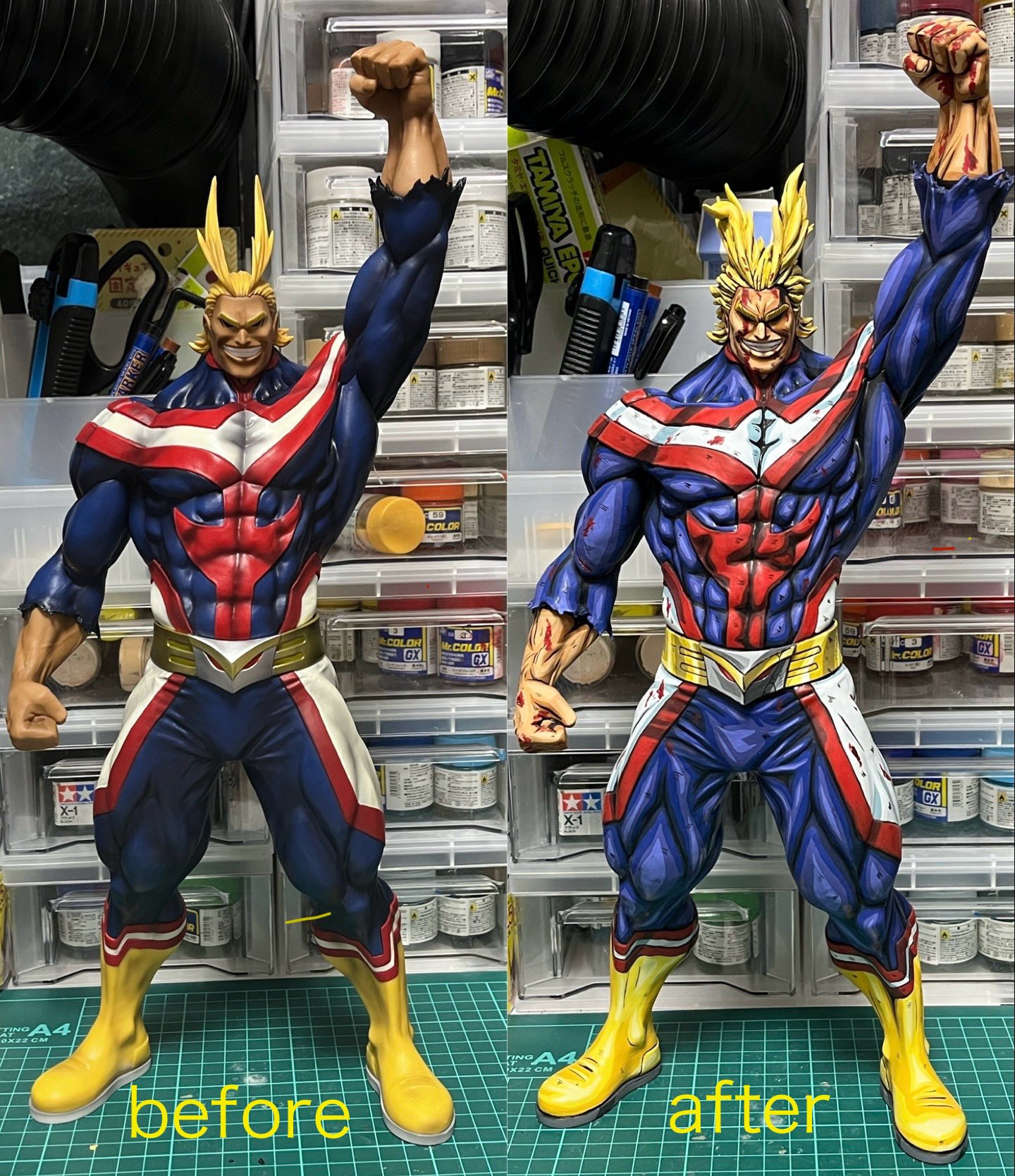 ヒロアカ】オールマイト&オールフォーワン リペイントフィギュア