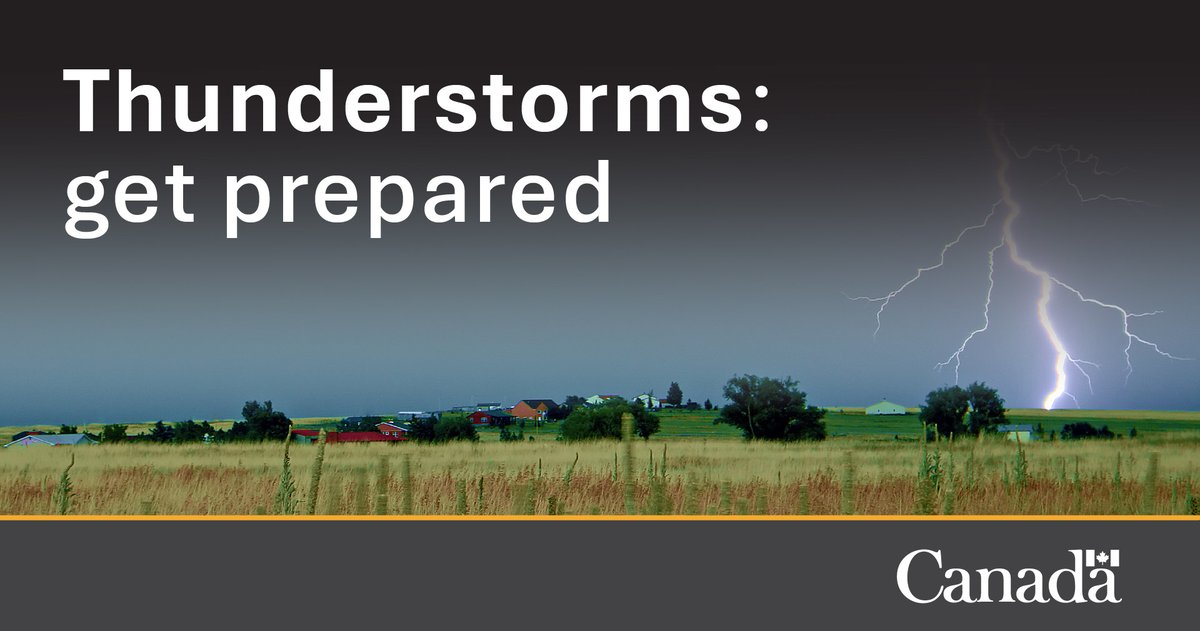 Thunderstorms can move very quickly and cause severe damage. They often include high winds, lightning, and heavy rain. Learn how to get prepared for a thunderstorm and know what to do before, during and after: canada.ca/en/services/po…