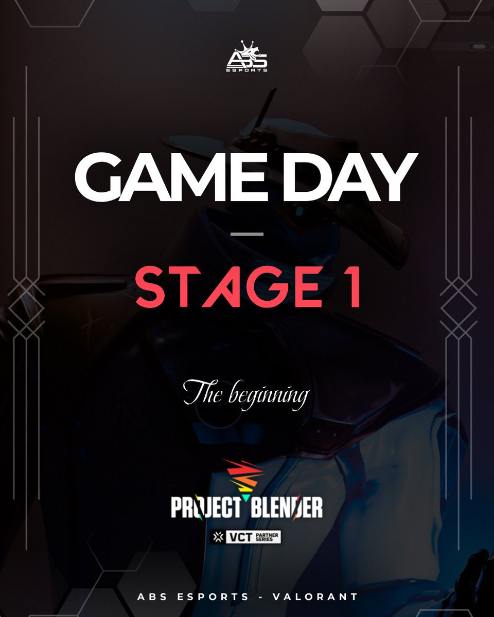 ABS Esports (@abs_esports_gg) on Twitter photo 🔫 | GAME DAY
It’s finally our debut on VALORANT 👊
We kick things off in <a href="/ProjectBlender_/">PROJECT BLENDER</a> – Stage 1 💥
Time to show what ABS Esports is made of. 🔥 🔫 | GAME DAY
It’s finally our debut on VALORANT 👊
We kick things off in <a href="/ProjectBlender_/">PROJECT BLENDER</a> – Stage 1 💥
Time to show what ABS Esports is made of. 🔥