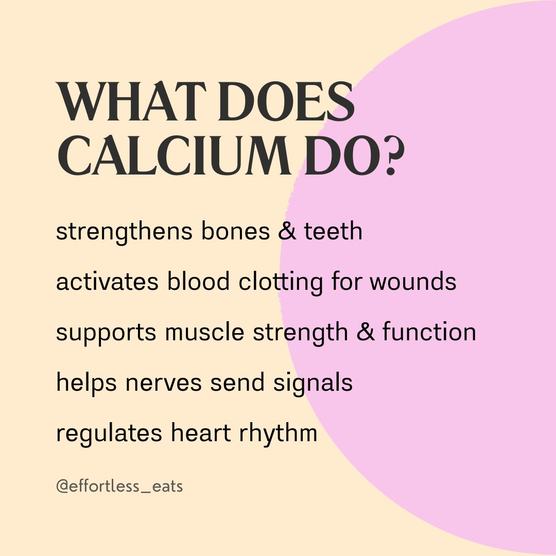 effortless_eats's tweet image. Be sure to include calcium in your diet to get all of its benefits! It is mostly found in dairy products, but can be found in some veggies &amp;amp; other foods as well 🧡 

#effortlesseats #calcium #calciumbenefits #nutritionadvice #nutrition