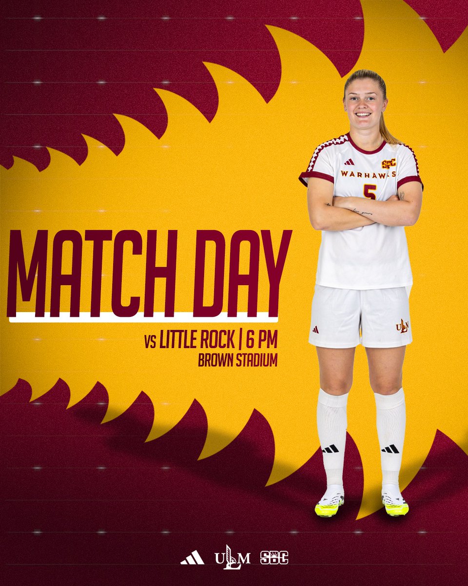 ULM_Soccer's tweet image. 𝗧𝗮𝗸𝗶𝗻𝗴 𝗼𝗻 𝘁𝗵𝗲 𝗧𝗿𝗼𝗷𝗮𝗻𝘀💪
🆚 Little Rock
🕕 6 p.m.
📍 Brown Stadium
📊 bit.ly/4lKFAYE
🎟️ bit.ly/47g4KuP