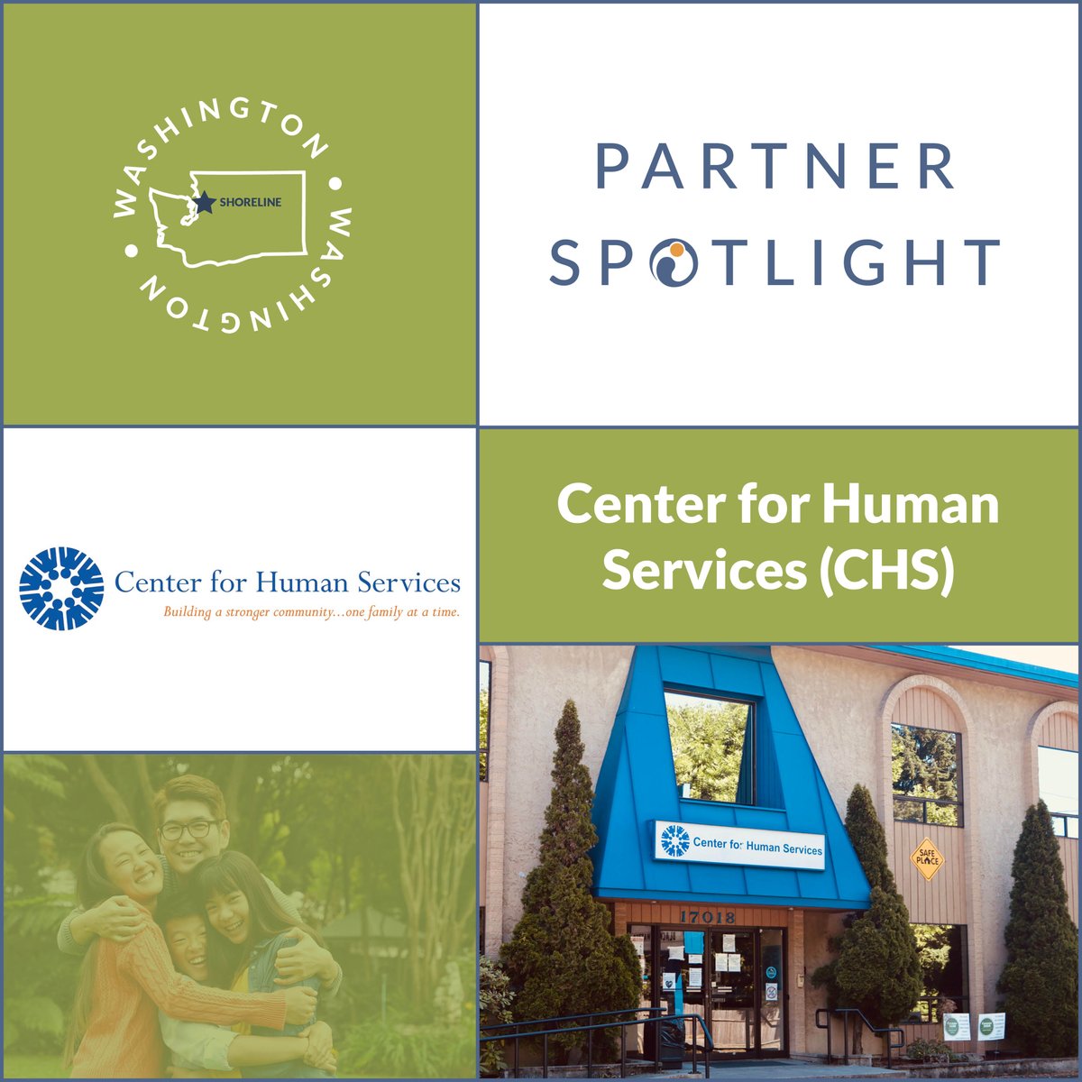 Center for Human Services (CHS) is a not-for-profit social services agency that has served the community since 1970. The mission of CHS is to strengthen the community through counseling, education, and support to children, youth, adults, and families. chs-nw.org.