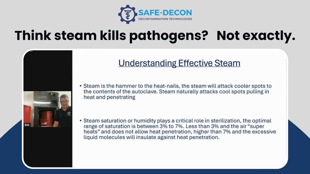 SafeDecon's tweet photo. Steam: The Hammer of Sterilization🔨.
Ever wonder how autoclaves REALLY work?
Steam isn't the weapon; it's the delivery system.
Learn more: https://t.co/eGuPq0FgLS
#LabSafety #Biosafety #Sterilization #Autoclave #Biohazard #Decontamination #Science #Microbiology #Laboratory https://t.co/adXA7Qdlbr