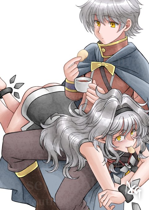 温泉ダンジョンのマスター&ペタちゃん | AKG #pixiv https://t.co/ajEGr2nlJ3 