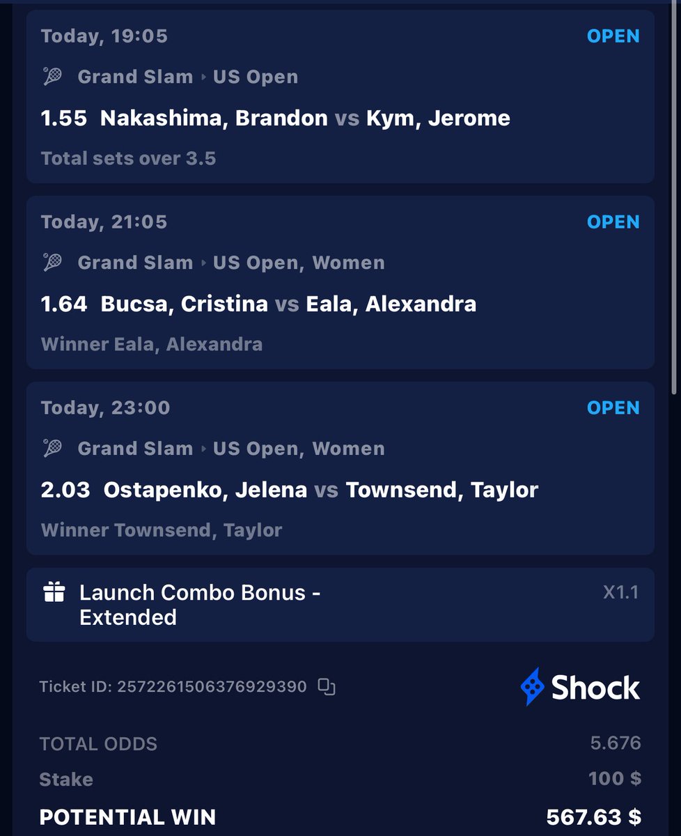 $100 USD giveaway if my Tennis 🎾 bet today hits!

Like &amp; Comment your Discord user

Discord.gg/prudent