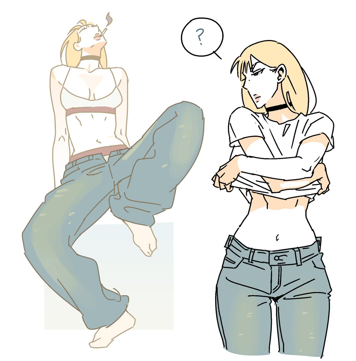 2_ma_2_'s tweet image. #oc 
손 풀 때 그리는 캐들