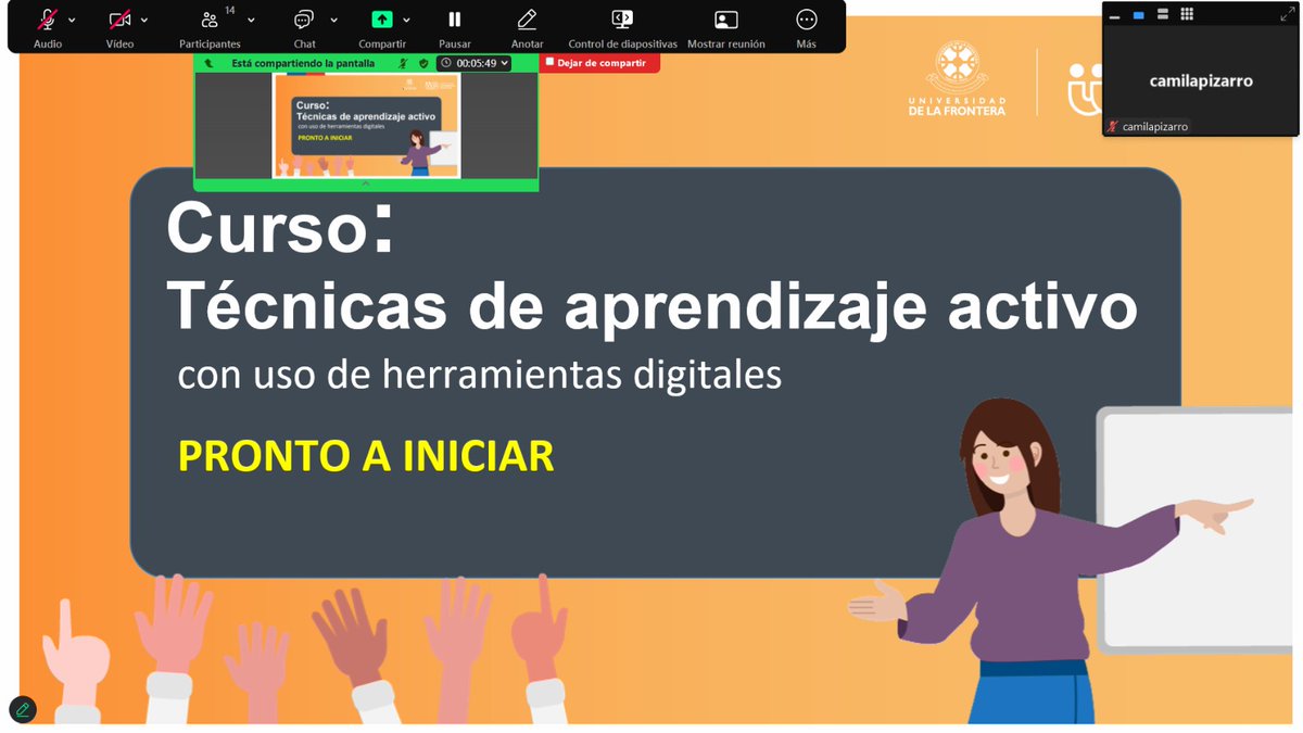 👉🏽Un honor siempre, estar conectada con profesores de todo el país en esta nueva instancia de capacitación que dicto a través de la #UFRO
