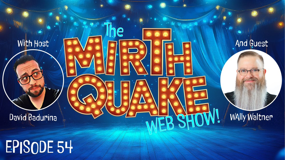 David Badurina - Aspiring Midlister (@davidbadurina) on Twitter photo MIRTH QUAKE is BACK tonight folks! And I've got a doozy of a guest for you, the inimitable Wally Waltner is joining me! 8PM EDT, right here or at the 🔗👇
Great to be back from a brief hiatus, ready to have some fun later! Come hang! <a href="/wallywaltner/">Wally Waltner</a> MIRTH QUAKE is BACK tonight folks! And I've got a doozy of a guest for you, the inimitable Wally Waltner is joining me! 8PM EDT, right here or at the 🔗👇
Great to be back from a brief hiatus, ready to have some fun later! Come hang! <a href="/wallywaltner/">Wally Waltner</a>