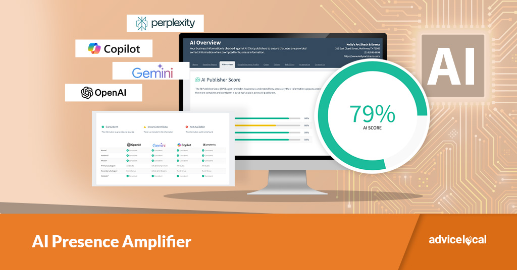 Advice_Local's tweet image. Want your clients to be found in AI-powered search results? Our AI Presence Amplifier delivers an AI Publisher Score and tracks structured data consistency across leading AI platforms.

Learn More 👉 advicelocal.com/products/ai-op…

#LocalSEO #AI #DigitalMarketing