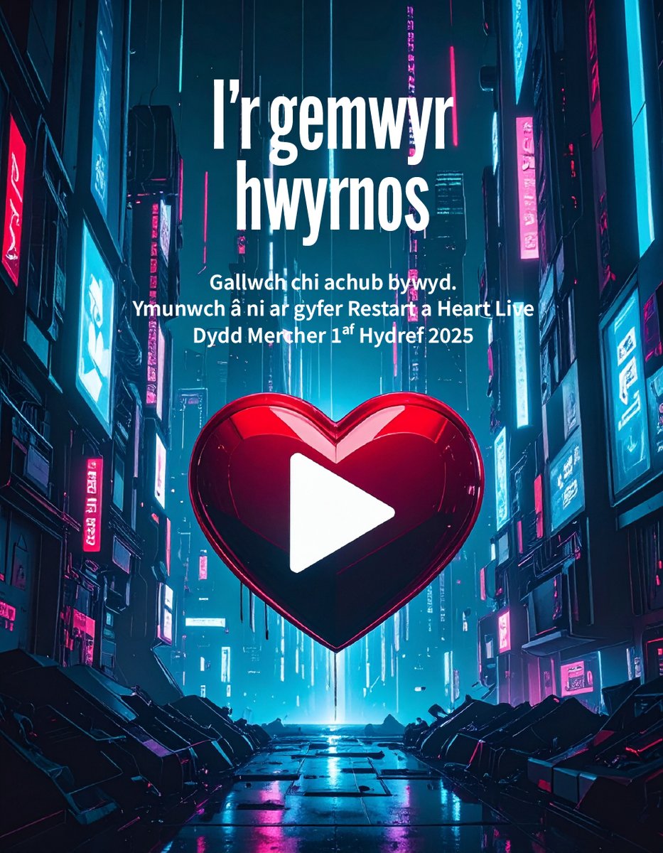I’r gemwyr hwyrnos yng Nghymru – gelli di ddysgu sut i achub bywyd – ymuna gyda ni ar Restart a Heart ar 1 Hydref. Cofrestru yma:  restartaheart.live