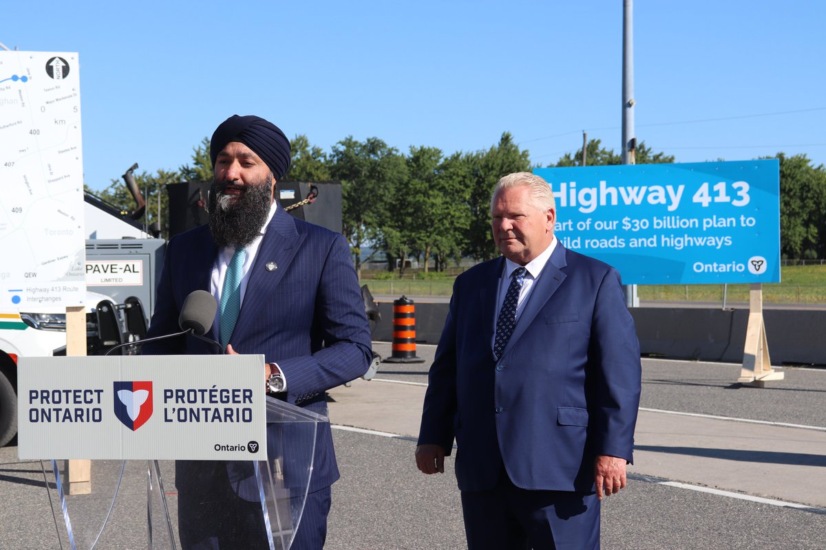 PrabSarkaria's tweet image. Great to be with Premier @fordnation and my colleagues to announce two construction contracts to get shovels in the ground for Hwy 413! 

This project will cut commutes by up to 30 minutes, create 6,000 jobs per year during construction and add $1B to Ontario’s GDP. 

With $30B