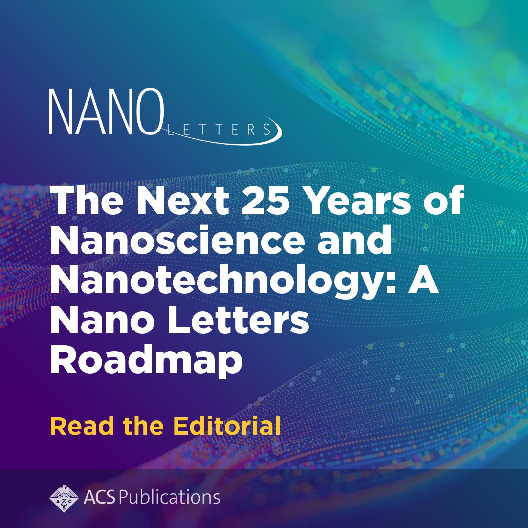 This year marks the 25th anniversary of Nano Letters. To celebrate this milestone, the Nano Letters editorial team put together a prospective piece reflecting on advancements in the field over the next 25 years.
Read the Editorial 👉 go.acs.org/d4p