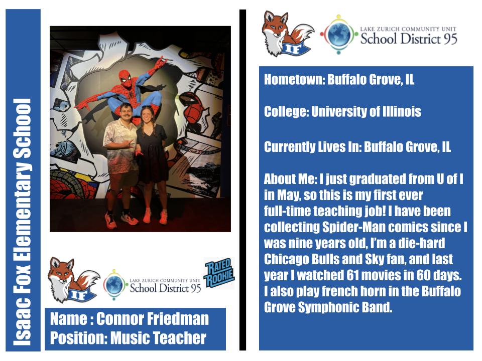 Colleen Seick (@cseick) on Twitter photo Connor Friedman joins the Isaac Fox staff as a new member of the team! Welcome to the D95 family, Connor! #ThriveIn95 <a href="/GalltKelley/">Dr. Kelley Gallt</a> @astallionEDU <a href="/KellyO_D95/">Kelly Olivero</a> #LZDistrict95 Connor Friedman joins the Isaac Fox staff as a new member of the team! Welcome to the D95 family, Connor! #ThriveIn95 <a href="/GalltKelley/">Dr. Kelley Gallt</a> @astallionEDU <a href="/KellyO_D95/">Kelly Olivero</a> #LZDistrict95