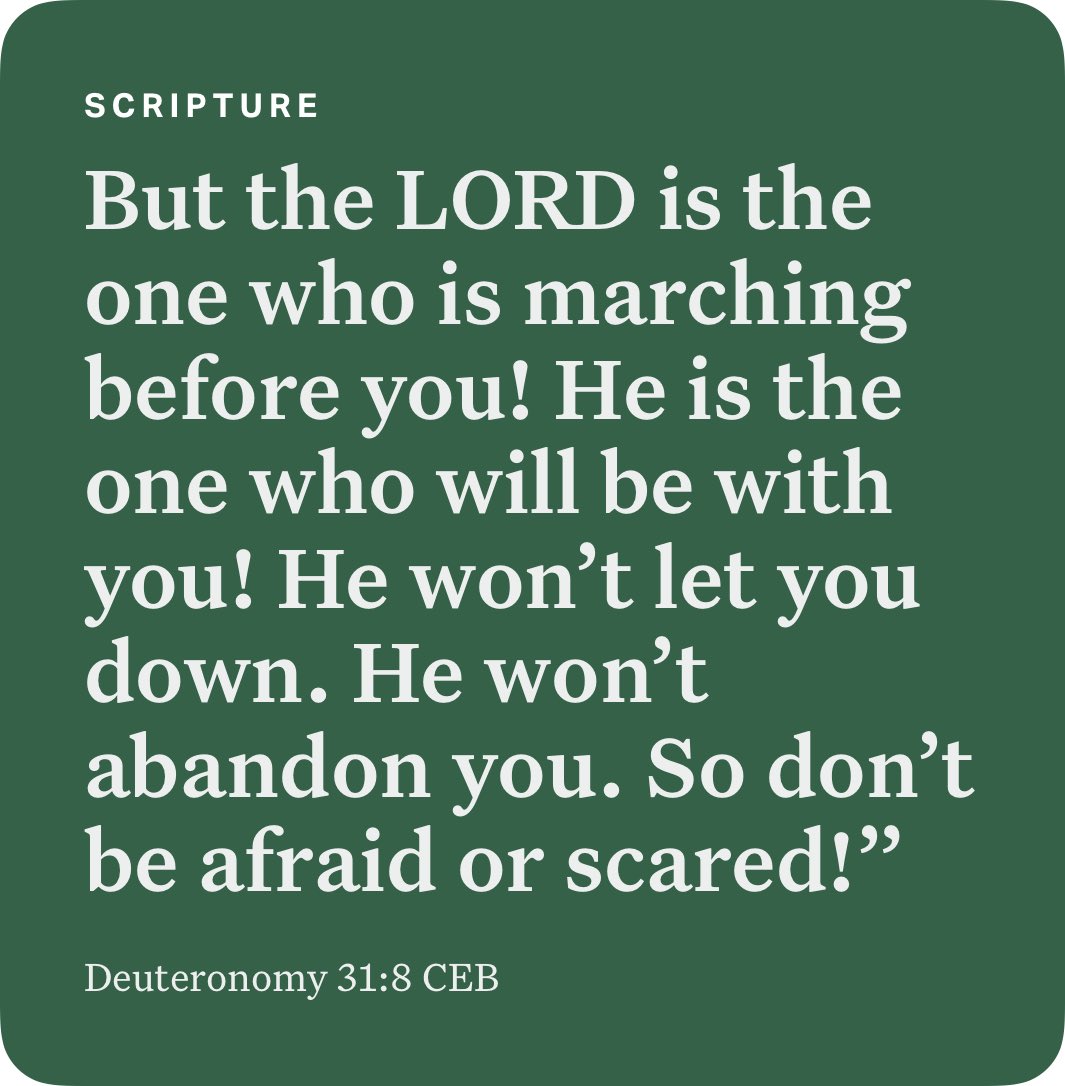 badgw08's tweet photo. Deuteronomy 31:8 CEB https://t.co/yL54MmjfhA https://t.co/0s8RnZ5Vb9