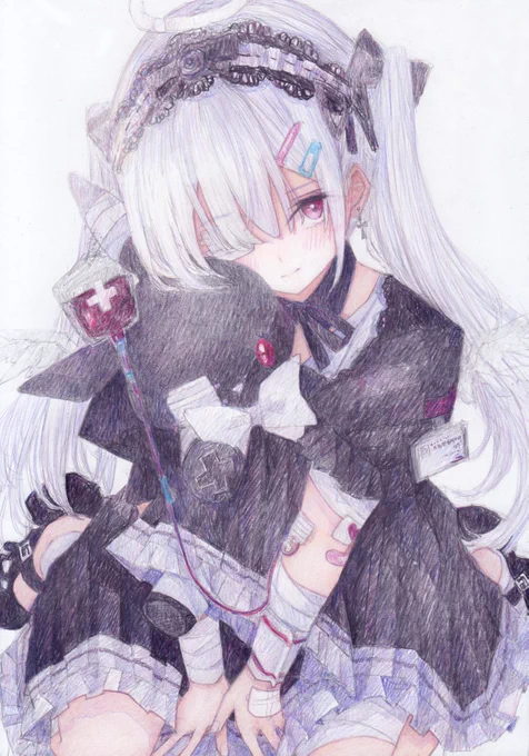 色鉛筆で描きました 天使になりたい