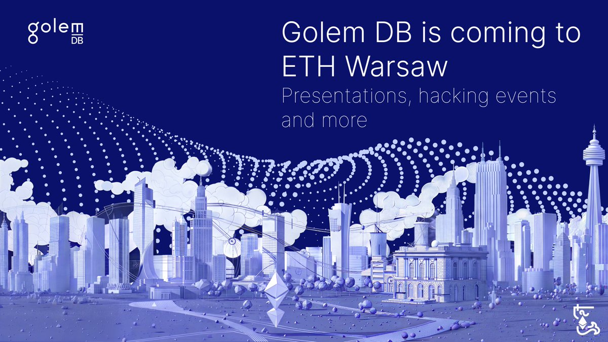 Golem DB is heading to <a href="/ETHWarsaw/">ETHWarsaw 🧜‍♀️🇵🇱</a> 🇵🇱
We’re back - this time with some serious alpha!

We’ll be sending in the heavy hitters from Team Golem to engage, inspire and share the latest developments from Golem DB.

Your participation means you’ll be one of the first pioneers to build