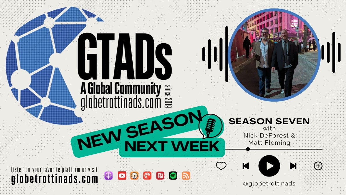 Just in case there was any doubt.... we are back for another #podcast season

Until the new season starts take a minute and check out some of the episdoes from last season that you may have missed; creators.spotify.com/pod/profile/gl…

#globetrottinads #internationalschool