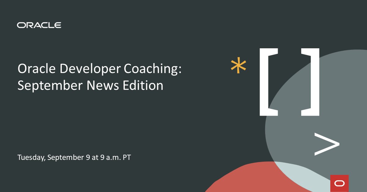 RolandGraeff's tweet photo. Join this fast-paced, 30-minute broadcast designed to keep developers in the know—bringing you rapid-fire updates, announcements, and insights straight from Oracle product teams. https://t.co/Nr5mhPNF8Y https://t.co/Idw2LdOtFt