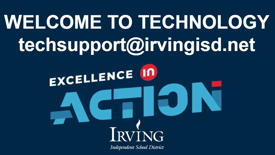 IISDTechService's tweet image. What's Up Wednesday!! Do you have a technology need? Please reach out.
#IrvingISD